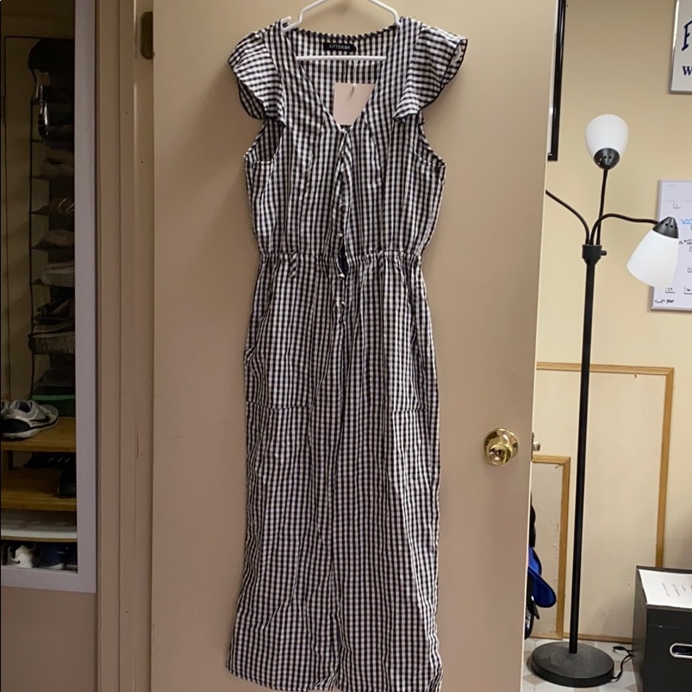 Kittenish Plaid Romper